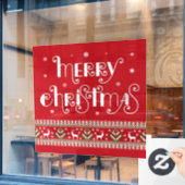 メリークリスマスウィンドウにしがみつく ウィンドウサイン (カフェ窓)