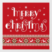 メリークリスマスウィンドウにしがみつく ウィンドウサイン (シート)