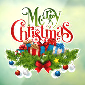 メリークリスマスウィンドウにしがみつく ウィンドウサイン (シート3)