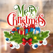 メリークリスマスウィンドウにしがみつく ウィンドウサイン (シート2)