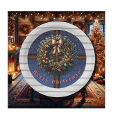 メリークリスマスウィンドウリース紙プレート ペーパープレート