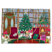 メリークリスマスウィンドウヴィレッジシーン ラージペーパーバッグ (裏面)