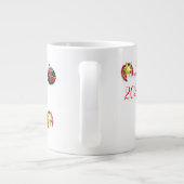 メリークリスマスウィンドサンタクロース靴下 ジャンボコーヒーマグカップ (裏面)