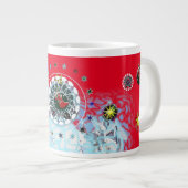 メリークリスマスウィンドサンタクロース靴下 ジャンボコーヒーマグカップ (正面右)