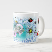 メリークリスマスウィンドサンタクロース靴下 ジャンボコーヒーマグカップ (正面右)