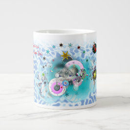 メリークリスマスウィンドサンタクロース靴下 ジャンボコーヒーマグカップ