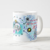 メリークリスマスウィンドサンタクロース靴下 ジャンボコーヒーマグカップ (正面右)