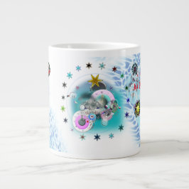 メリークリスマスウィンドサンタクロース靴下 ジャンボコーヒーマグカップ