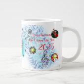 メリークリスマスウィンドサンタクロース靴下 ジャンボコーヒーマグカップ (右)