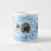 メリークリスマスウィンドサンタクロース靴下 ジャンボコーヒーマグカップ (正面)