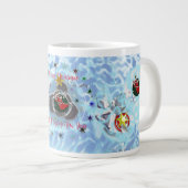 メリークリスマスウィンドサンタクロース靴下 ジャンボコーヒーマグカップ (正面右)