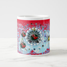 メリークリスマスウィンドサンタクロース靴下 ジャンボコーヒーマグカップ