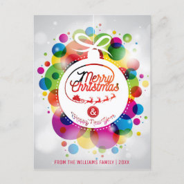 メリークリスマスウィーズモダン家族の写真 シーズンポストカード