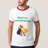 メリークリスマスウィーズ独自の文字リンガーを作成クール Tシャツ (正面)