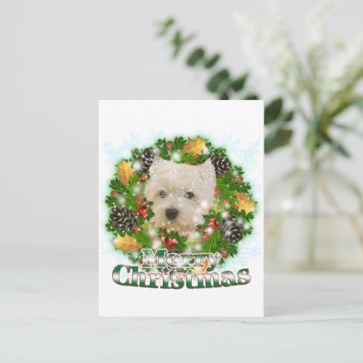 メリークリスマスウェスティー シーズンポストカード (スタンド正面)