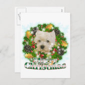 メリークリスマスウェスティー シーズンポストカード (正面/裏面)