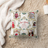 メリークリスマスウェラブユーファミリーフォトコラージュ クッション (ブランケット)