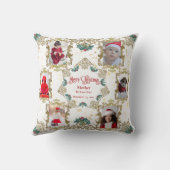メリークリスマスウェラブユーファミリーフォトコラージュ クッション (裏面)