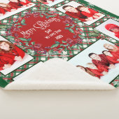 メリークリスマスウェラブユーファミリーフォトコラージュ シェルパブランケット (3/4)