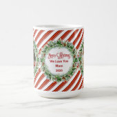 メリークリスマスウェラブユーマ写真テンプレート コーヒーマグカップ (中央)