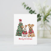 メリークリスマスウェルシュワイヤキツネテリアドッグス シーズンポストカード (スタンド正面)