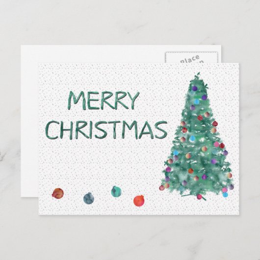 メリークリスマスウォーターの木 シーズンポストカード (正面/裏面)