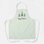 メリークリスマスウォーターの色の金ゴールド エプロン (正面)