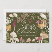 メリークリスマスウォーターの色ウッドシマッシュルームの写真 シーズンカード (正面)