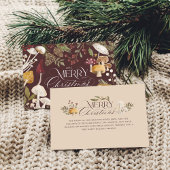 メリークリスマスウォーターの色ウッドシマッシュルームの写真 シーズンカード