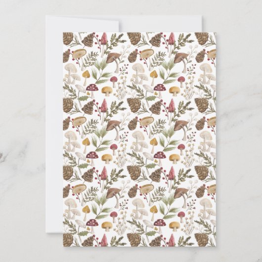 メリークリスマスウォーターの色ウッドシマッシュルームの写真 シーズンカード (裏面)