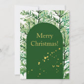 メリークリスマスウォーターカラーアートツリー シーズンカード (正面)