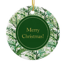 メリークリスマスウォーターカラーアートツリー