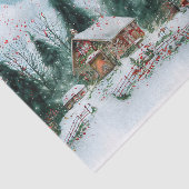 メリークリスマスウォーターカラーウィンタービレッジ 薄葉紙 (詳細)