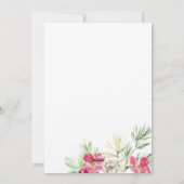 メリークリスマスウォーターカラーウィンターボタニカルリース シーズンカード (裏面)