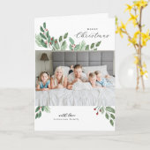 メリークリスマスウォーターカラーカード カード (黄色い花)