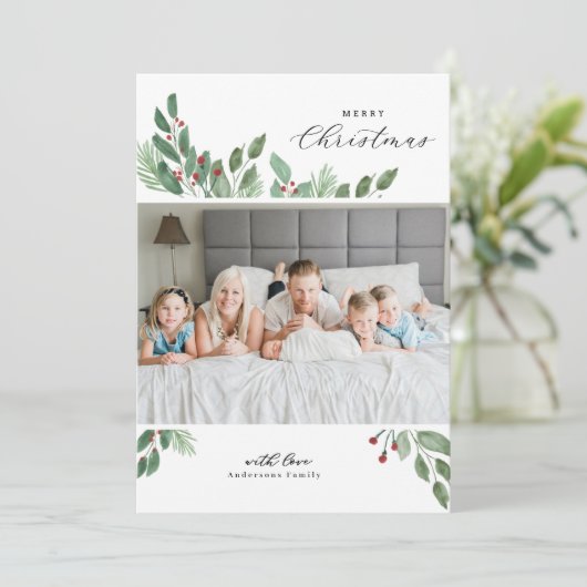 メリークリスマスウォーターカラーカード シーズンカード (スタンド正面)