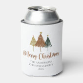 メリークリスマスウォーターカラークリスマスツリー 缶クーラー (缶正面)