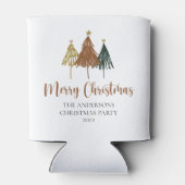 メリークリスマスウォーターカラークリスマスツリー 缶クーラー (裏面)