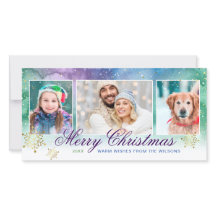 メリークリスマスウォーターカラーコラージュ家族の写真