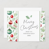 メリークリスマスウォーターカラーツリーオーナメント (正面/裏面)