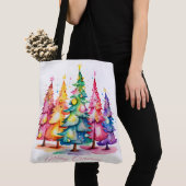 メリークリスマスウォーターカラートートバッグ トートバッグ (クローズアップ)