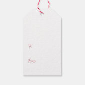 メリークリスマスウォーターカラーパインとベリー ギフトタグ (裏面)