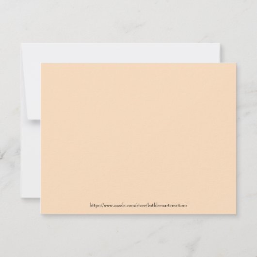 メリークリスマスウォーターカラーパインツリーノートカード 招待状 (裏面)