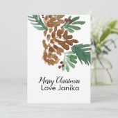 メリークリスマスウォーターカラーピネコン シーズンカード (スタンド正面)