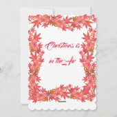 メリークリスマスウォーターカラーピーチメープル葉ズ シーズンカード (裏面)