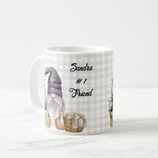 メリークリスマスウォーターカラーファームハウス格言 コーヒーマグカップ (正面左)