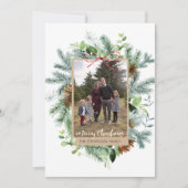 メリークリスマスウォーターカラーフォトカード (正面)