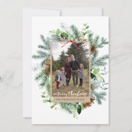 メリークリスマスウォーターカラーフォトカード