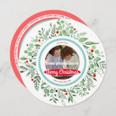 メリークリスマスウォーターカラーフォトリース シーズンカード (正面/裏面)