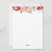 メリークリスマスウォーターカラーフラワーフレーム シーズンカード (裏面)